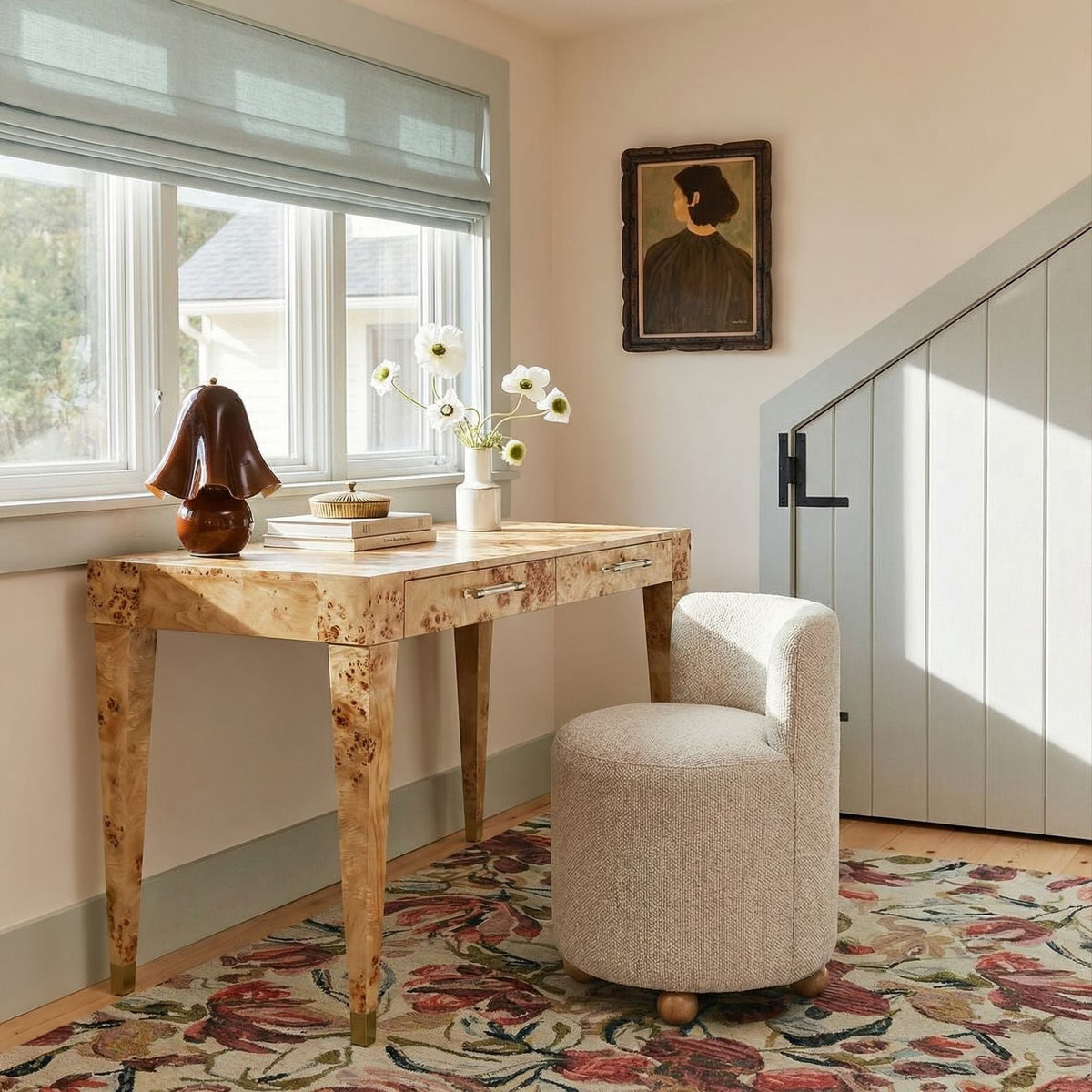 Hakuna Cream Performance Boucle Desk Chair by TOV Furniture – photo 2 of 7