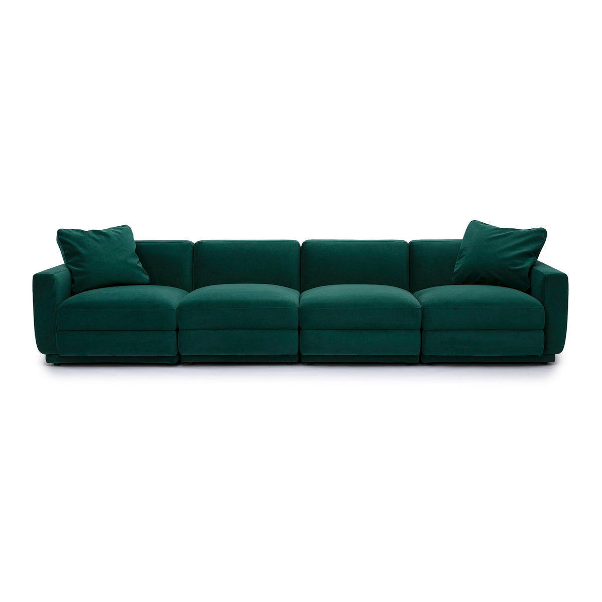 Perry Deep Green Performance Velvet Modular Sofa by TOV Furniture – photo 1 of 10