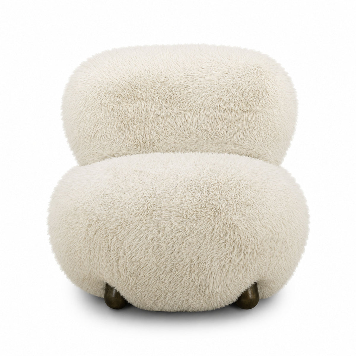 Pucker Natural Contract-Grade Vegan Shearling Accent Chair by TOV Furniture – photo 6 of 8