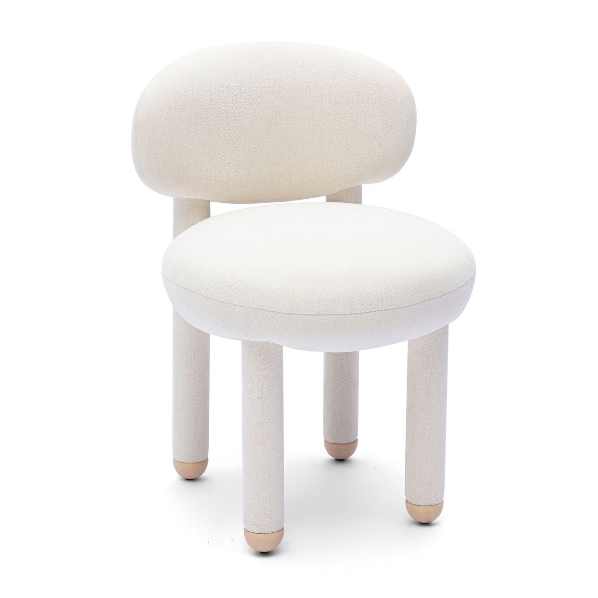 Manu Cream Performance Chenille Dining Chair by TOV Furniture – photo 1 of 7