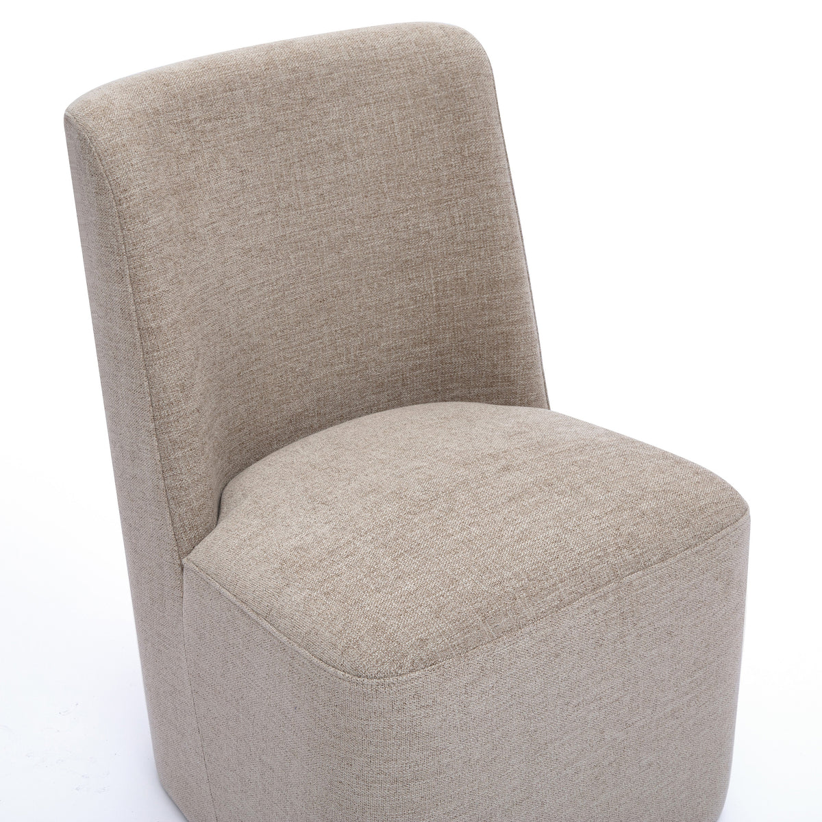 Melissa Tan Performance Fabric Rolling Dining Chair by TOV Furniture – photo 3 of 6