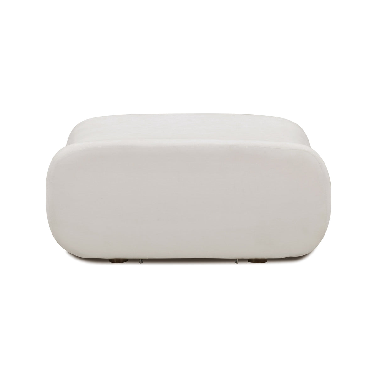 Zenith Cream Upcycled Contract-Grade Fabric Ottoman by TOV Furniture – photo 2 of 6