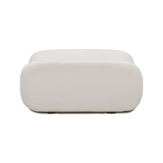Zenith Cream Upcycled Contract-Grade Fabric Ottoman by TOV Furniture – photo 2 of 6