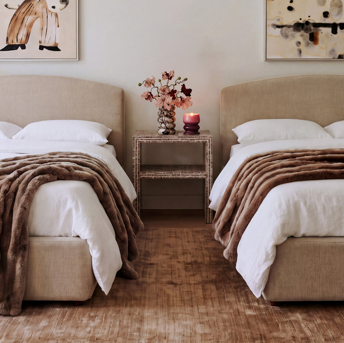 Leah Cream Performance Chenille Bed in 48" Size by TOV Furniture – photo 3 of 11