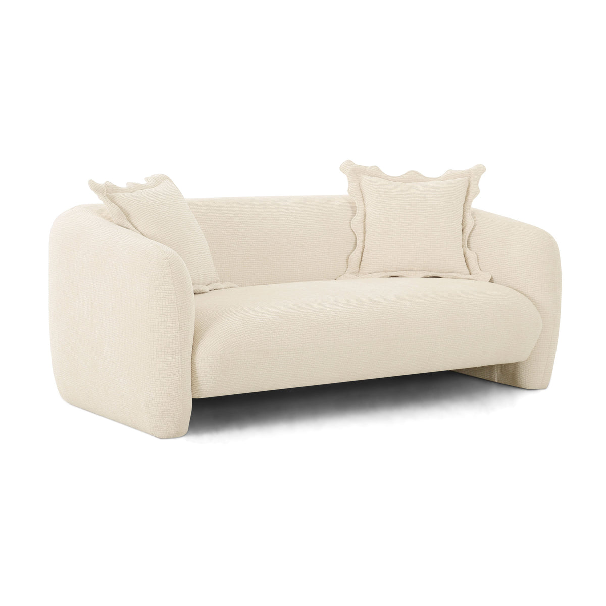Lou 71.5" Sandstone Textured Performance Fabric Loveseat by TOV Furniture – photo 1 of 5