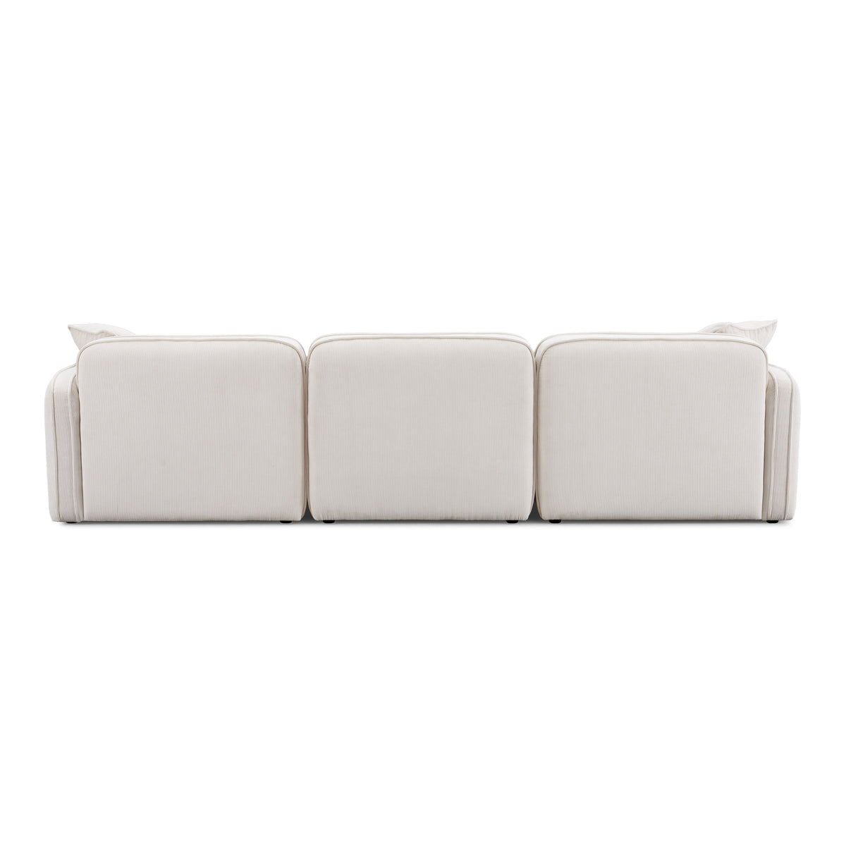 Travie White Sand Performance Corduroy Velvet 4-Piece Modular Sectional by TOV Furniture – photo 7 of 10