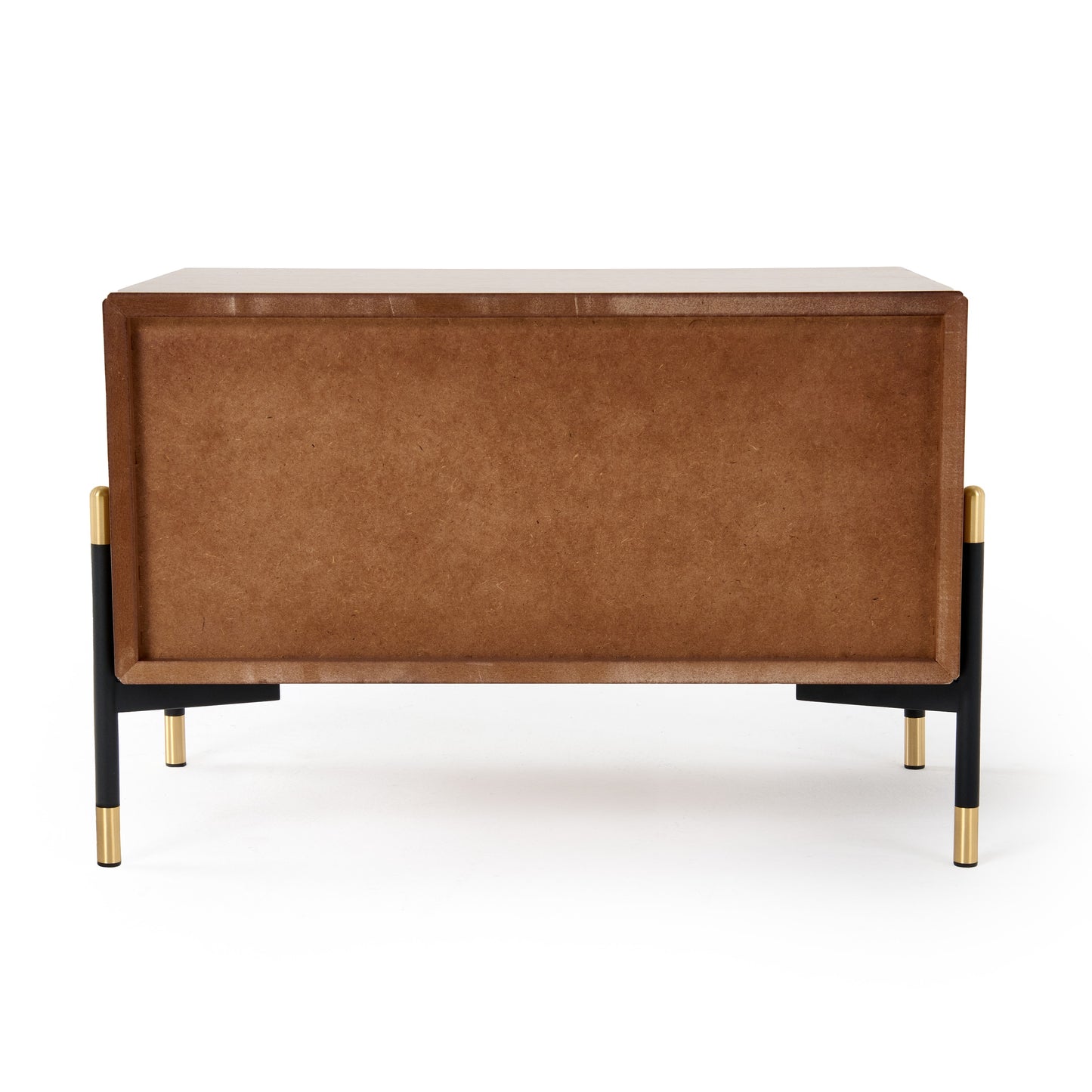 Nova Domus Metcalf Mid-Century Walnut and Grey Nightstand