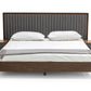 Nova Domus Metcalf Mid-Century Walnut and Grey Bed