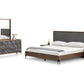 Nova Domus Metcalf Mid-Century Walnut and Grey Bedroom Set
