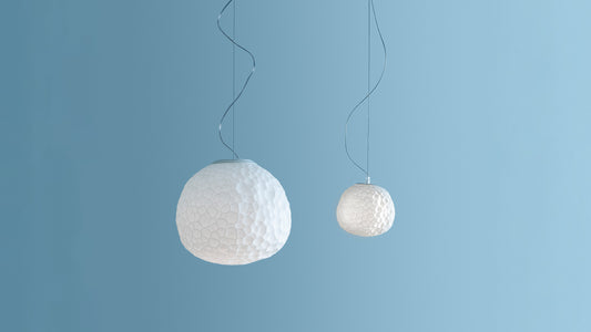 Artemide Meteorite Pendant Light in a room setting