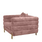 Divani Casa Branson Pink Velvet Accent Chair