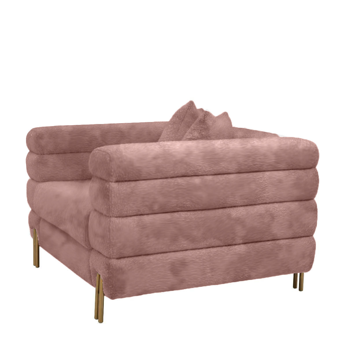 Divani Casa Branson Pink Velvet Accent Chair