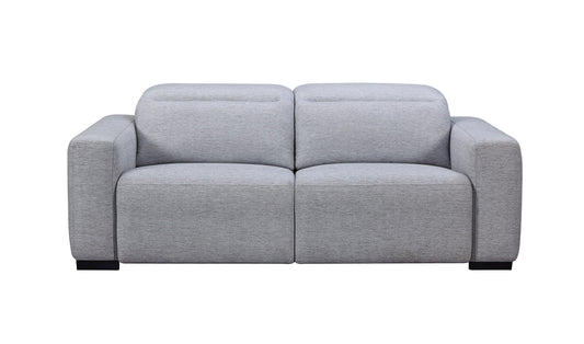 Divani Casa Bode Modern Grey Fabric Sofa with 2 Recliners