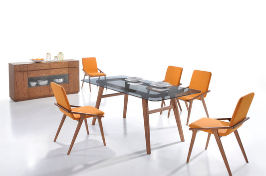 Zeppelin Modern Orange Dining Chair Set of 2