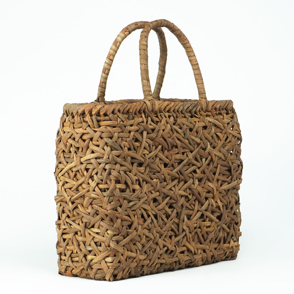 Yama-Biko Midare Wild Grape Vine Basket Bag – three-quarter view