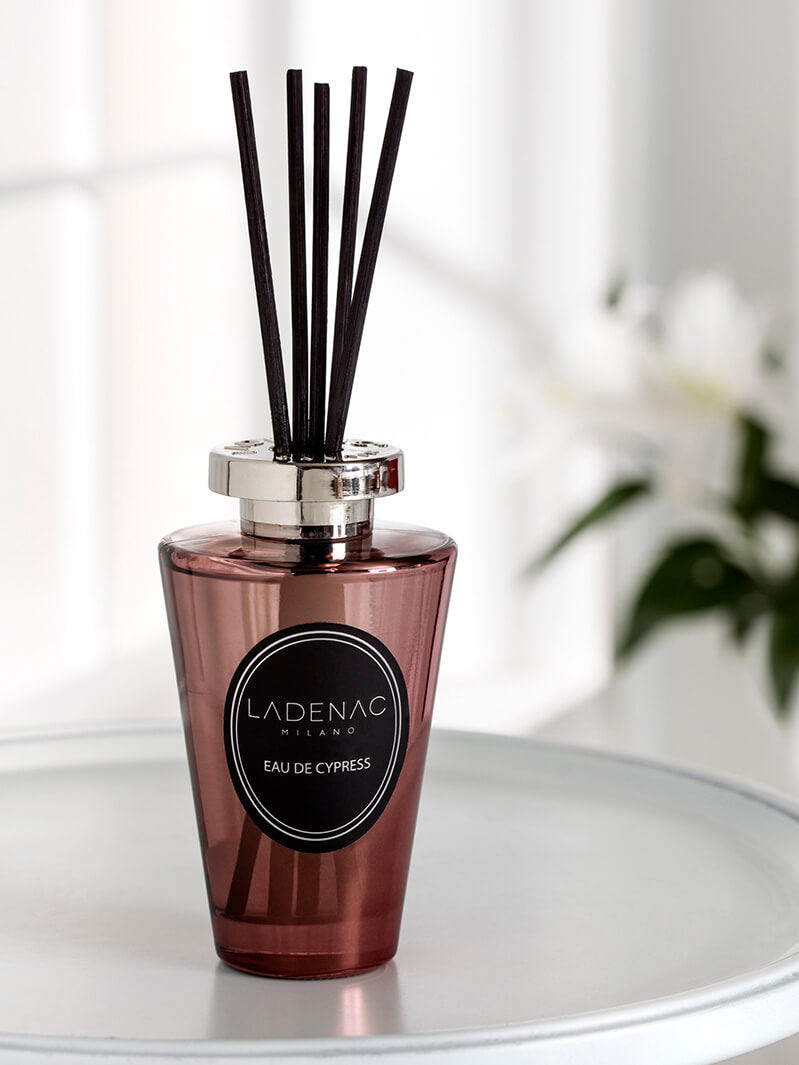 Urban Senses reed diffuser 200 ml by Ladenac Milano, gold pink bottle with reeds