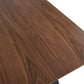 Modrest Laken Mid-Century Walnut and Black Dining Table
