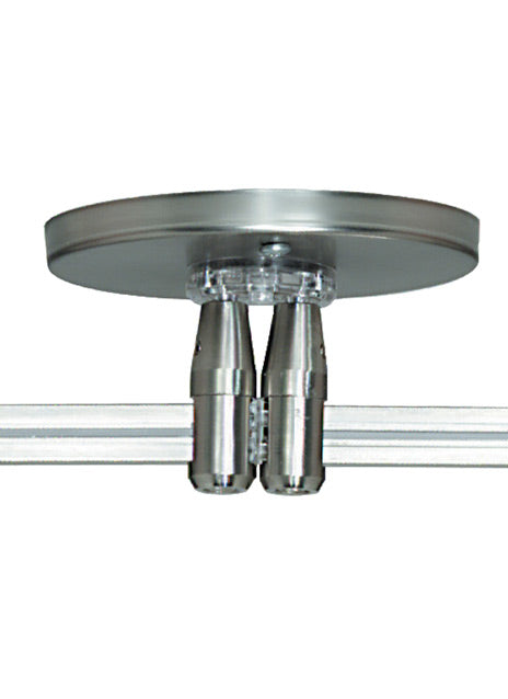 Visual Comfort Monorail 4 Round Dual Feed Power Canopy Satin Nickel