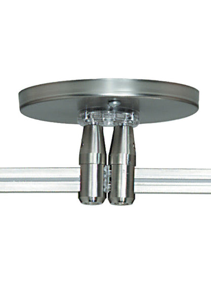 Visual Comfort Monorail 4 Round Dual Feed Power Canopy Satin Nickel