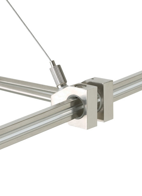 Visual Comfort Monorail Support Outside Rigger Satin Nickel