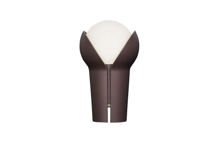 Aubergine Innermost Bud lamp with 3 brightness levels, perfect for cozy living room ambiance in Aubergine finish.