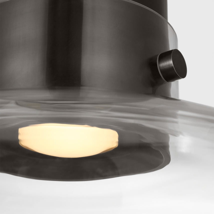 Visual Comfort Modern Led Ceiling Light Morgan 18 Inch Bedroom Office HAND-RUBBED ANTIQUE BRASS WITH CLEAR GLASS