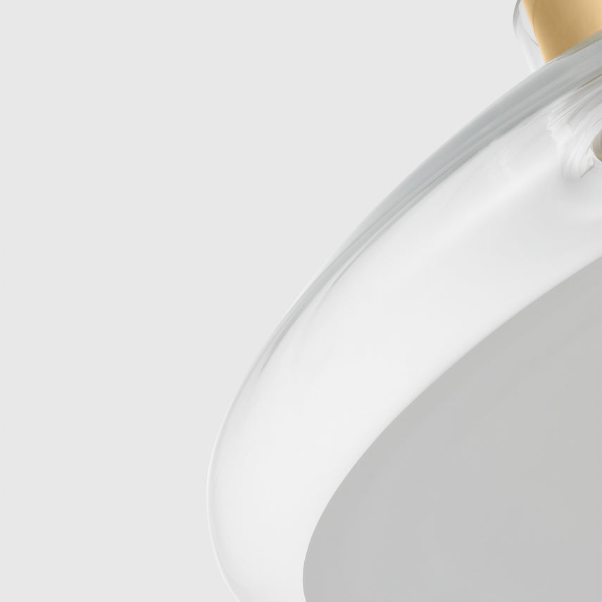 Visual Comfort 22 Inch Brass Brone Clear Smoked Glass Led Pendant Light Morgan 