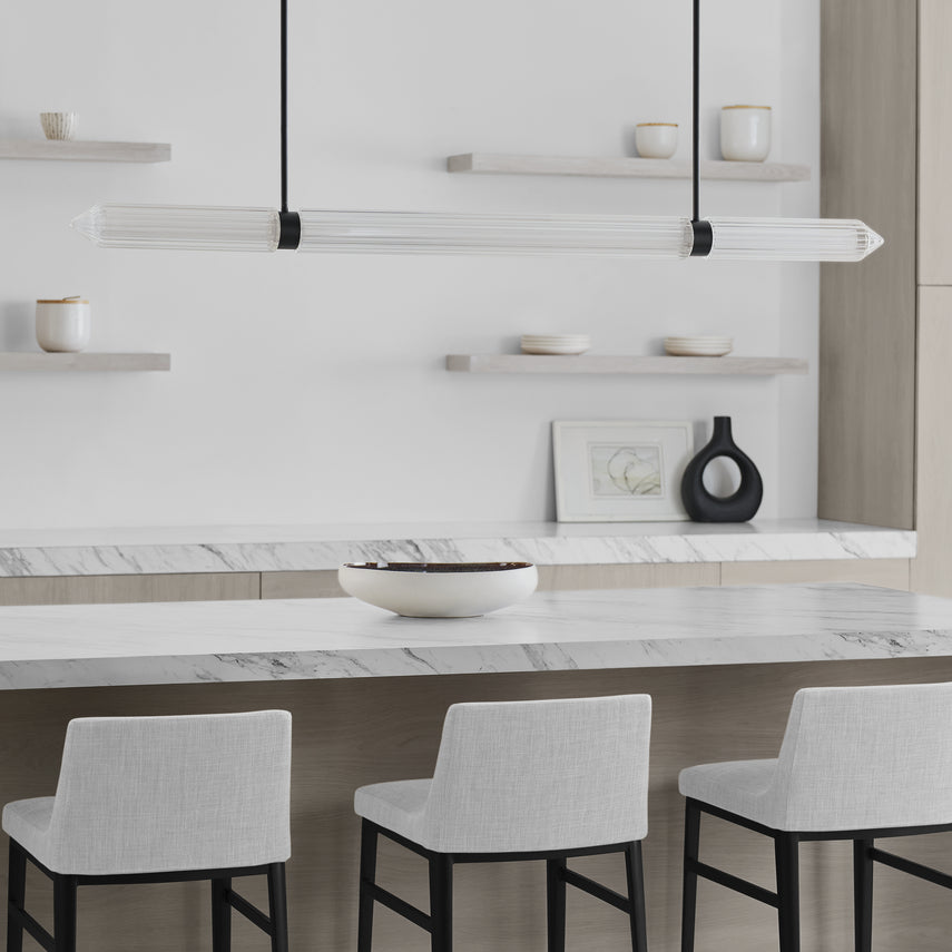 Langston 61-inch Linear Crystal LED Chandelier by Visual & Comfort & Co