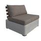 Renava Garza Outdoor Concrete and Teak Modular Sofa