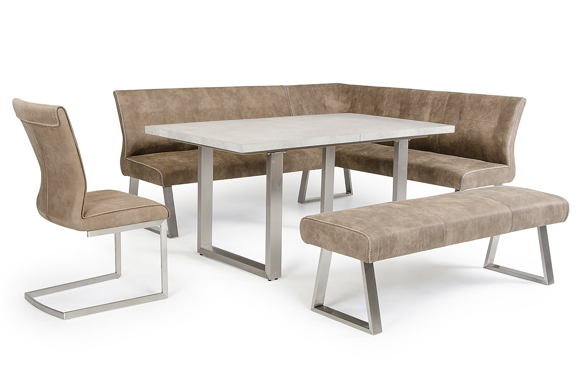 Zane Modern Brown Fabric Dining Chair Set of 2