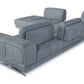 Lamod Italia Mood Contemporary Blue Leather Left Facing Sectional Sofa