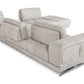 Lamod Italia Mood Contemporary Light Grey Leather Right Facing Sectional Sofa