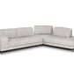 Lamod Italia Mood Contemporary Light Grey Leather Right Facing Sectional Sofa