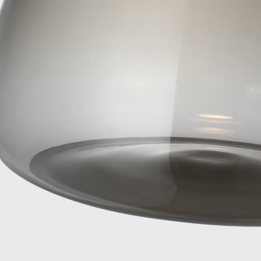 Morgan 12-inch LED Pendant Light Bronze Brass Clear Smoked Glass by Visual & Comfort & Co