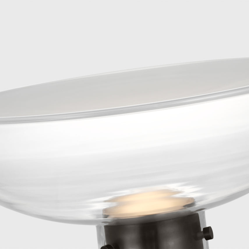 Morgan 16 Brass Bronze Table Lamp Italian Glass LED by Visual & Comfort & Co