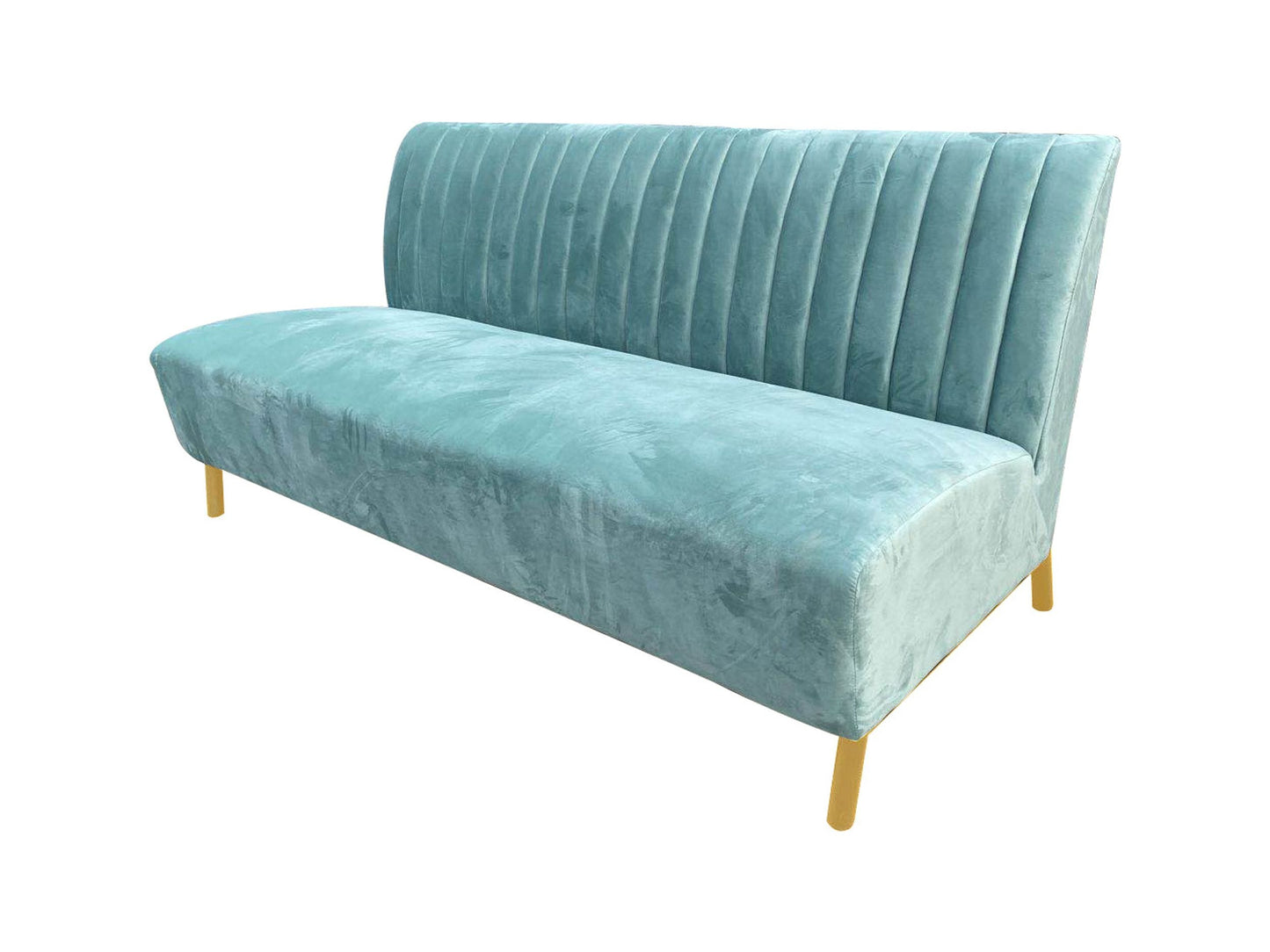 Divani Casa Mosko Modern Light Green and Gold Fabric Sofa