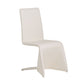 Nisse Contemporary White Leatherette Dining Chair Set of 2