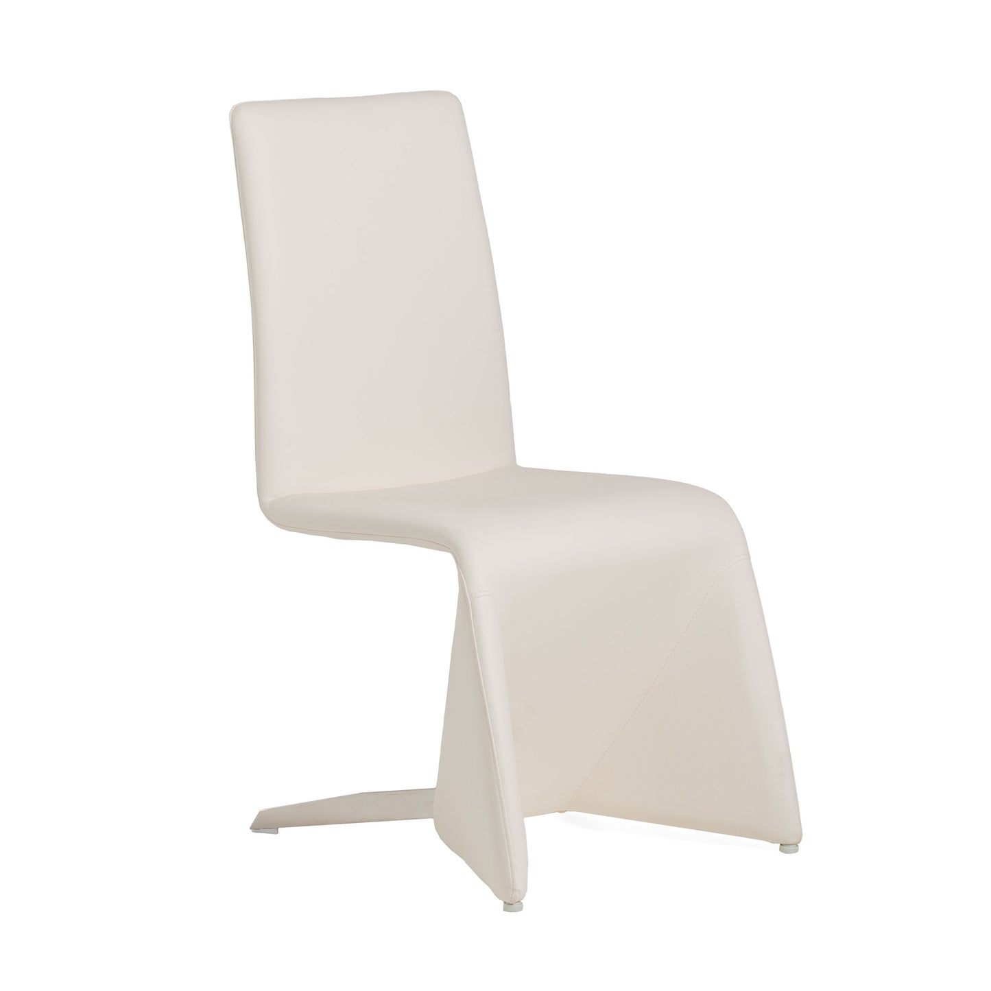 Nisse Contemporary White Leatherette Dining Chair Set of 2