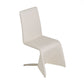 Nisse Contemporary White Leatherette Dining Chair Set of 2