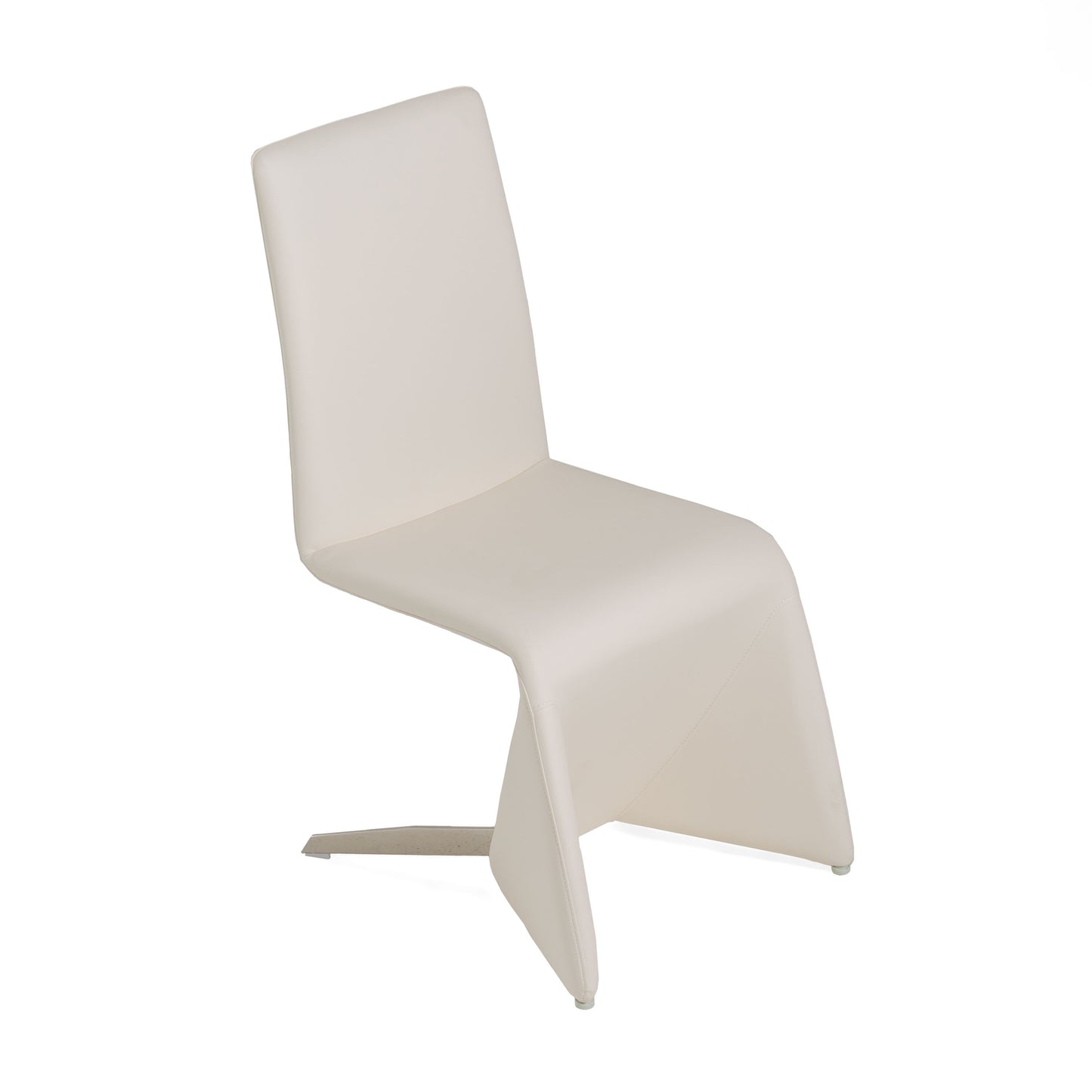 Nisse Contemporary White Leatherette Dining Chair Set of 2