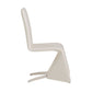 Nisse Contemporary White Leatherette Dining Chair Set of 2