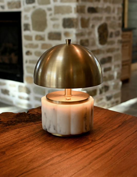 Modern Lantern Mini Nora cordless lamp in Antique Brass