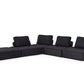 Divani Casa Nolden Modern Black Fabric Modular Sectional Sofa