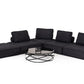 Divani Casa Nolden Modern Black Fabric Modular Sectional Sofa