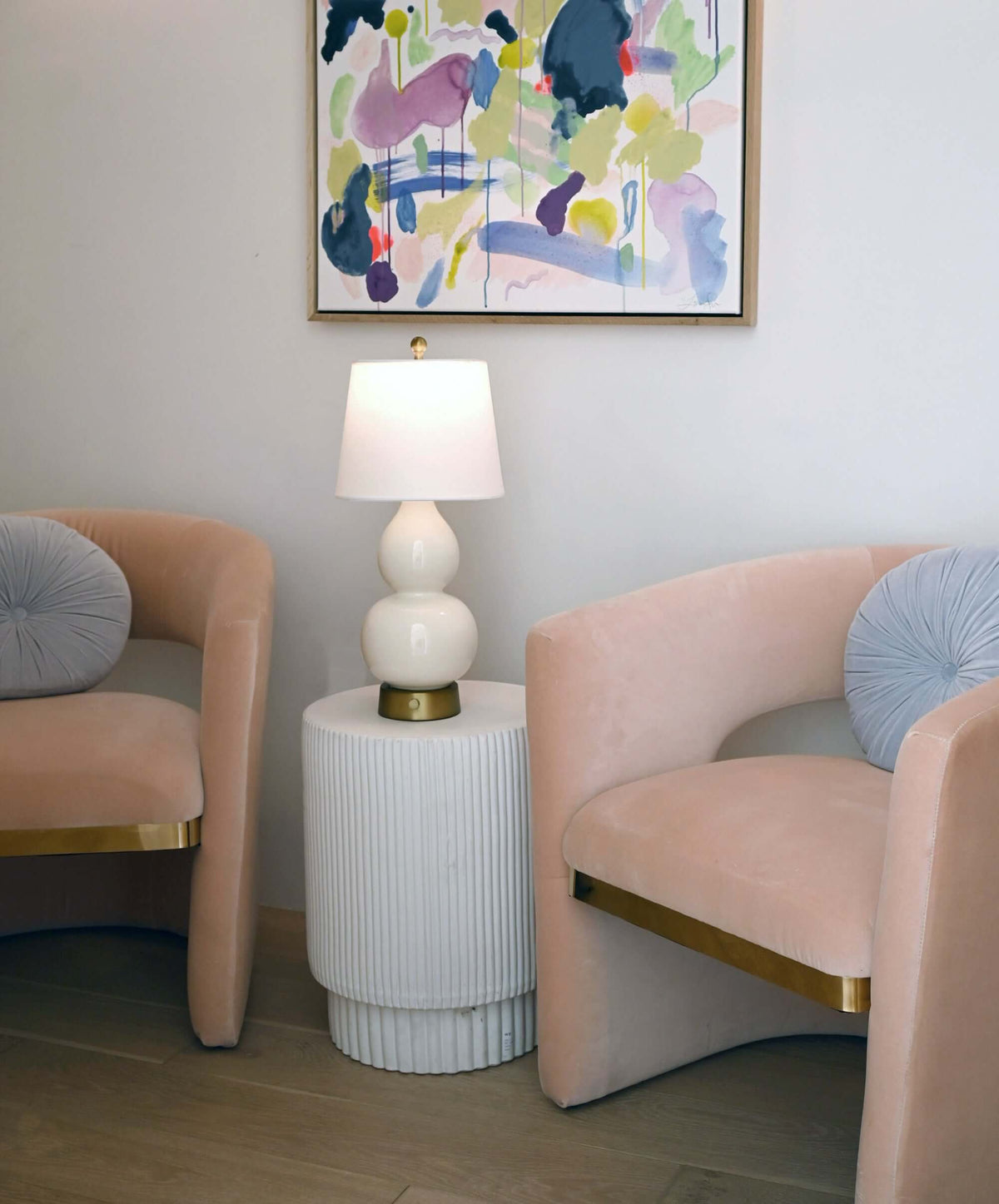 Modern Lantern Norma Jean cordless lamp in Ivory on Antique Brass, photo 10