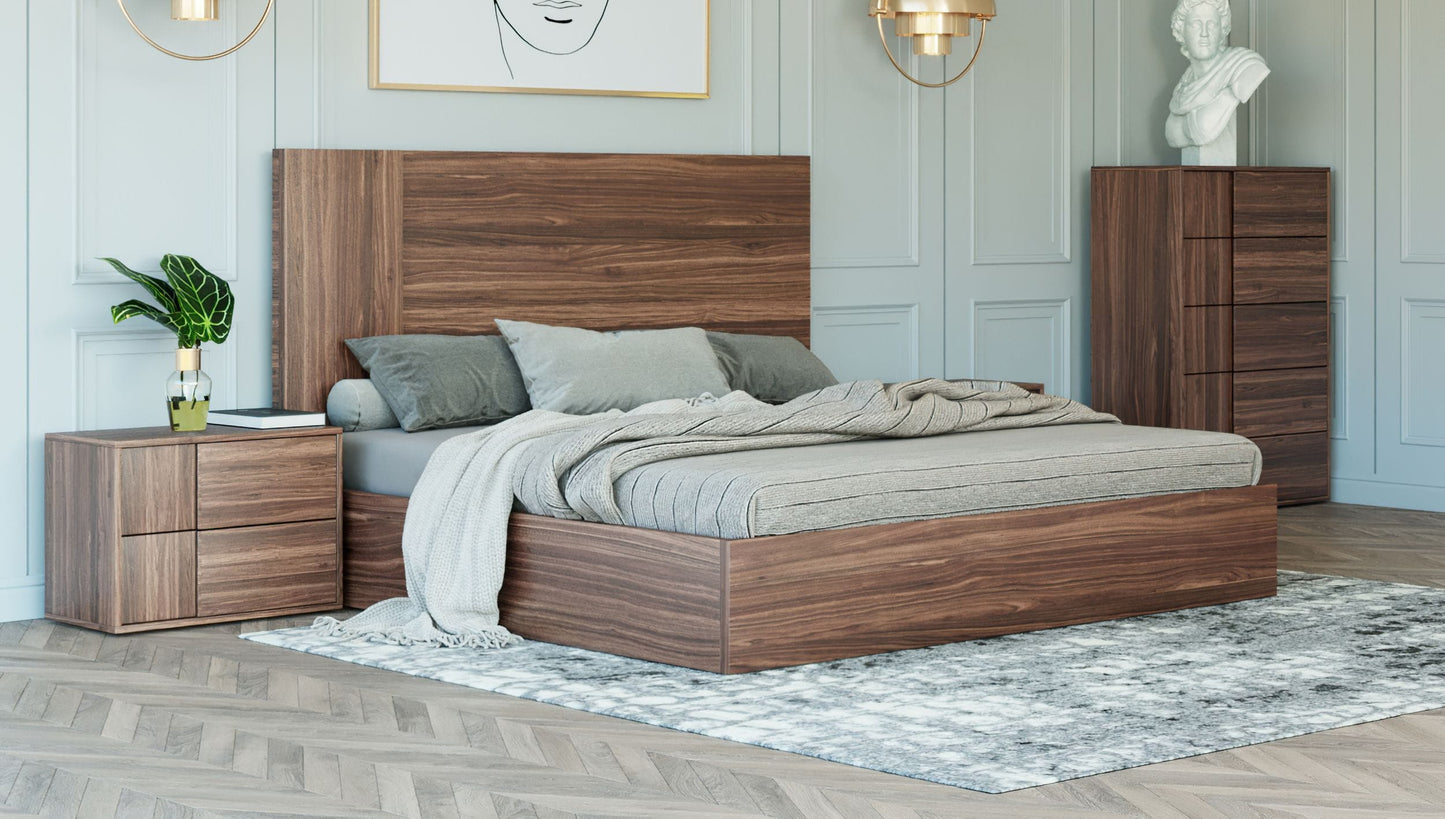 Nova Domus Asus Eastern King Italian Modern Walnut Bed