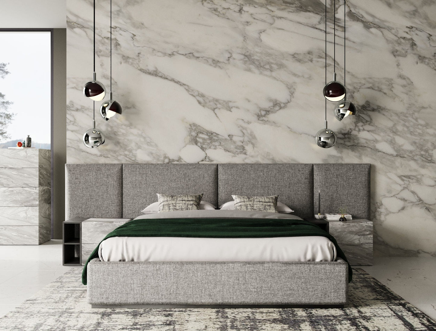 Nova Domus Maranello Modern Grey Bed