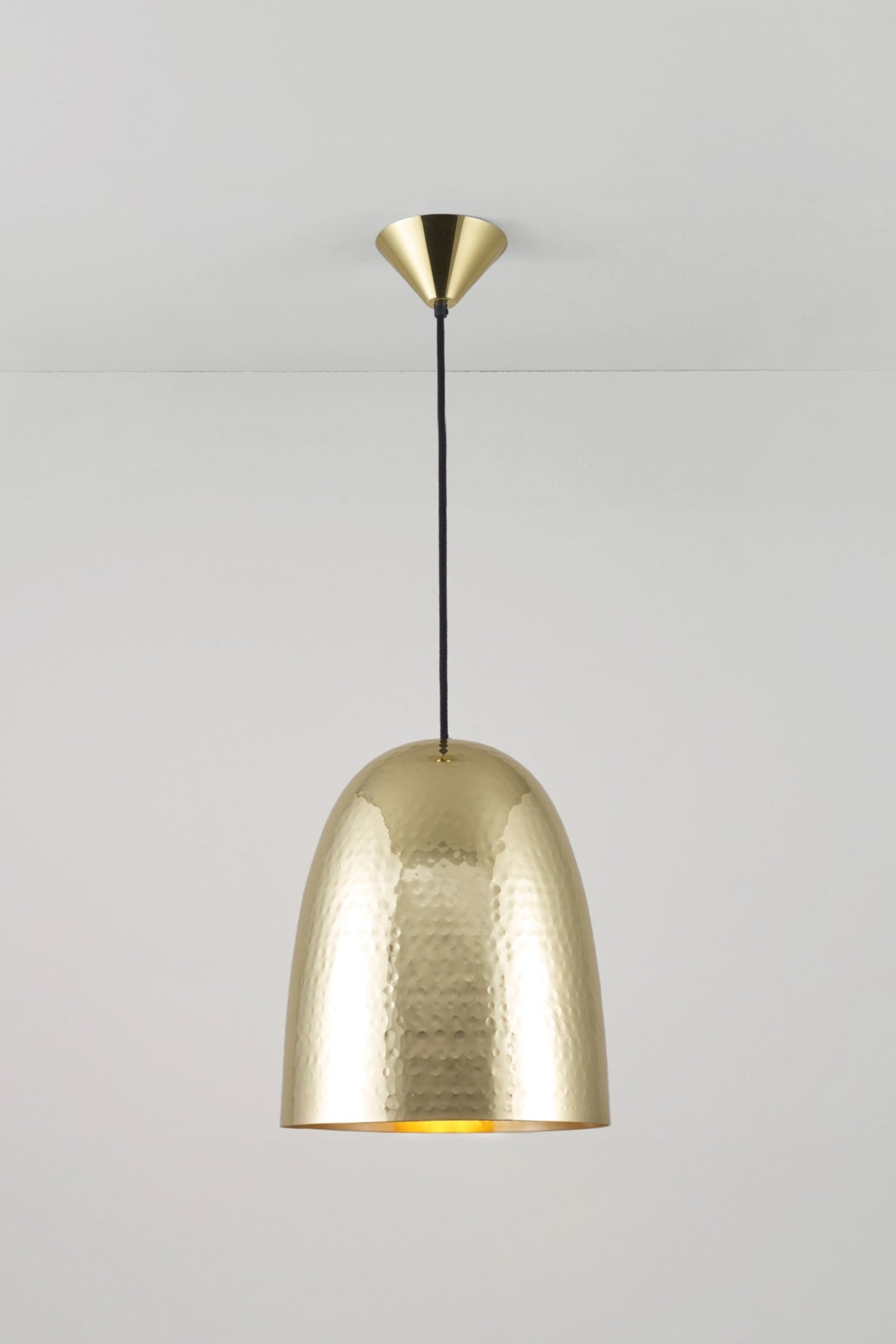 Stanley Large Pendant by Original BTC, Hammered Brass (photo 7)