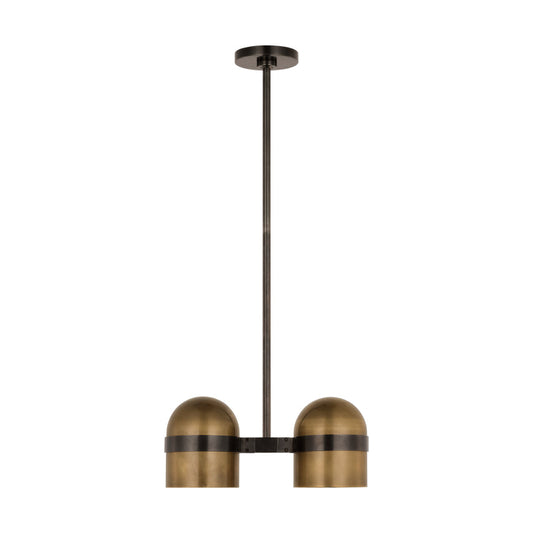 Large Brass LED Pendant Light Crystal Octavia by Visual & Comfort & Co