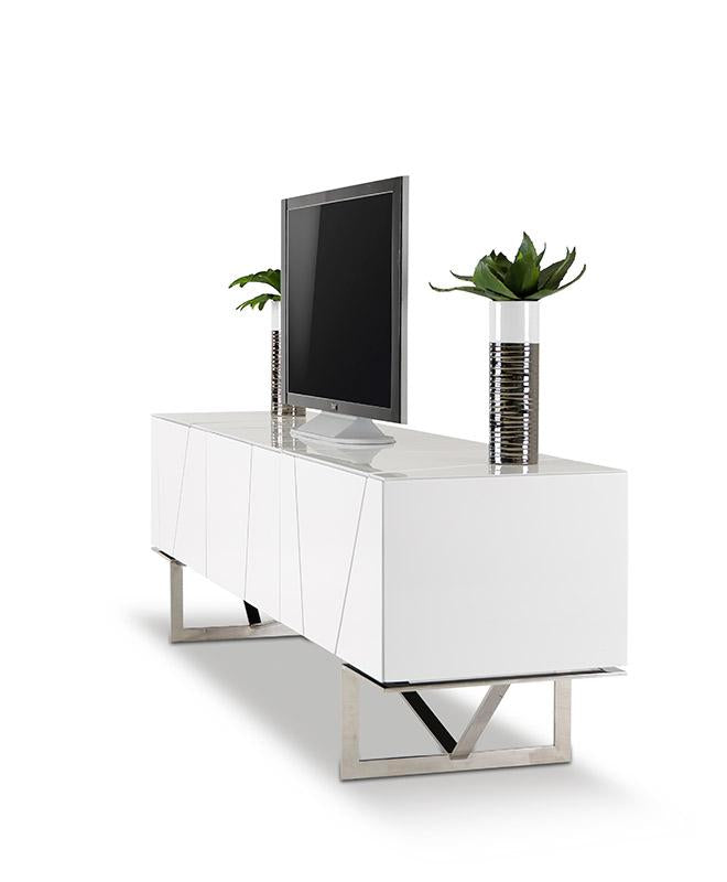 Rostock Modern White TV Stand